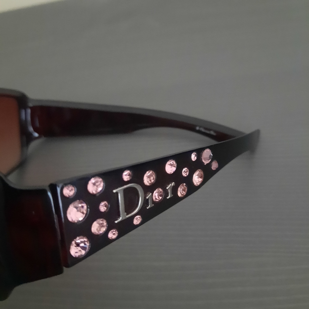 Dior Pink Rhinestone Sunglasses - Picture 7 of 10
